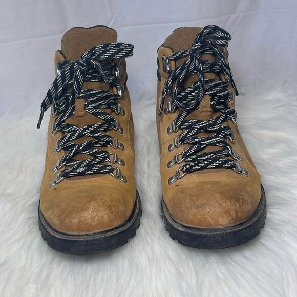 Sorel Tan Nubuck Lug Sole Hiking Boots Sz 9 - Picture 2 of 6
